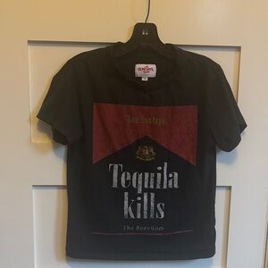 sundays Black and Red Graphic Tee